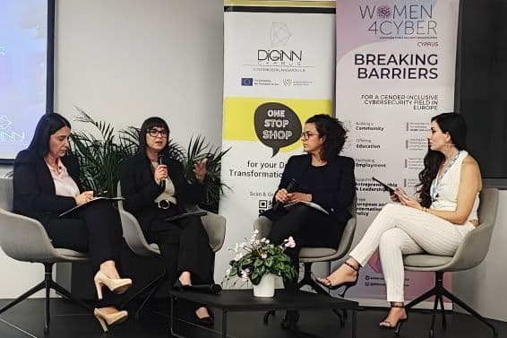 Alexia Solomou speaks at Women4Cyber Cyprus event